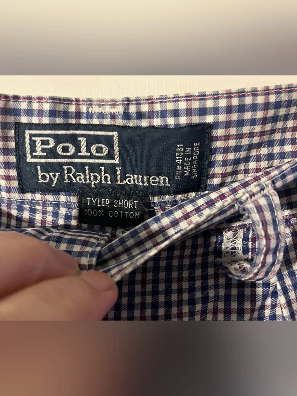 Polo Ralph Lauren Red, White And Blue Plaid Tyler Shorts Men’s Size 33